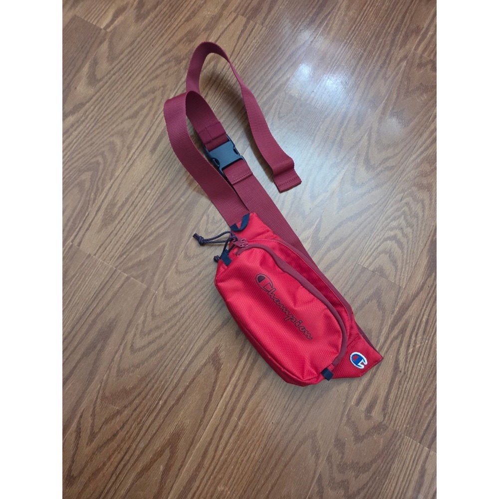Champion Prime Red Burgundy Waist Bag Fanny Pack Mens Adjustable Strap‎ Hip Belt